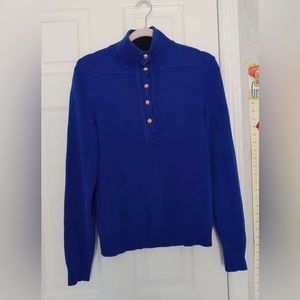 Vintage Ralph Lauren Lauren Men's Sweater Navy Blue Cotton Large